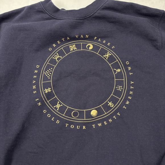 Greta Van Fleet Dreams In Gold 2022 Tour Sweater Adult Size Large‎ Concert Merch - Picture 2 of 4